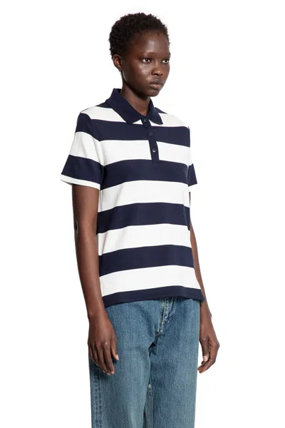 Moncler Striped Polo Shirt In Multi