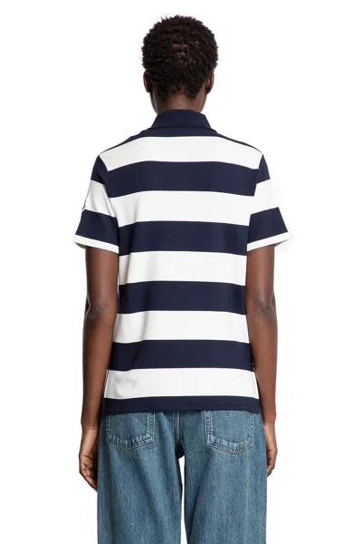 Moncler Striped Polo Shirt In Multi