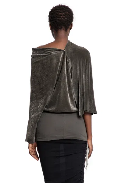 Rick Owens Velvet Cylinder Draped Top