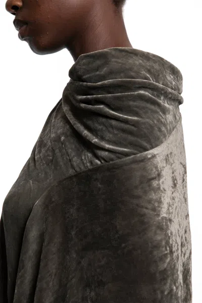 Rick Owens Velvet Cylinder Draped Top