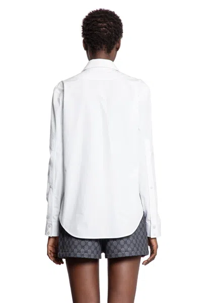 Gucci Shirt With Horsebit In White