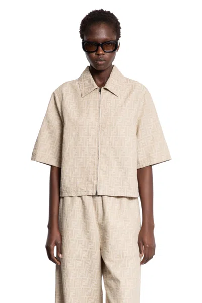 Fendi Woman Beige Shirts