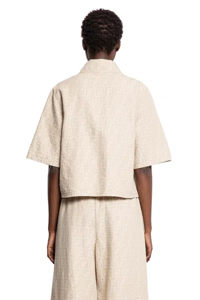 Fendi Woman Beige Shirts