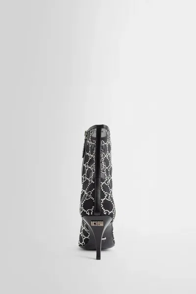 Gucci Gg Crystals-embellished Pointed-toe Ankle Boots