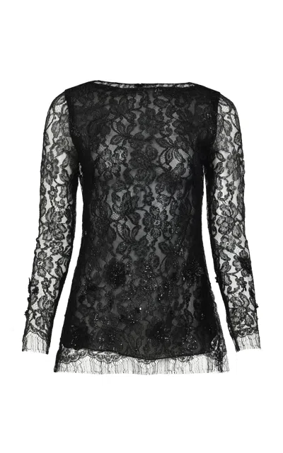 Francesca Miranda Elipse Black Lurex Silk Blend Blouse
