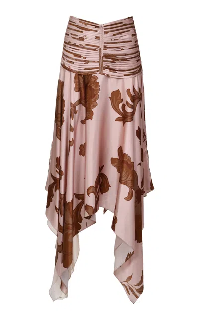 Francesca Miranda Erden Pink Silk Skirt
