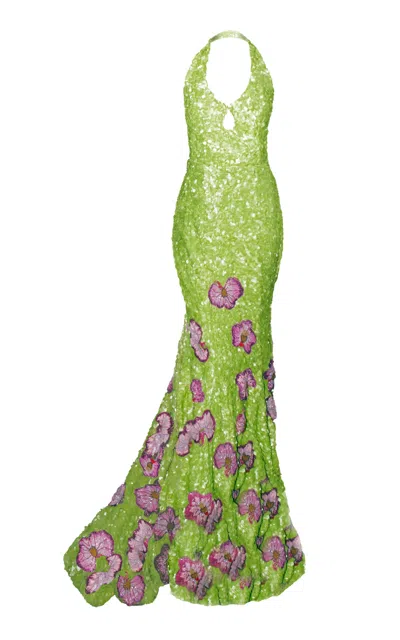 La Fuori Bright Lime Green Gown