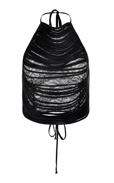 Francesca Miranda Valentina Black Silk Top