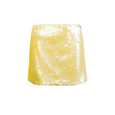 Amy Lynn Women's Oceane Lemon Yellow Disc Mini Skirt In Yellow