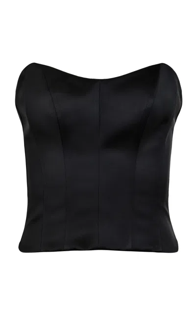 Francesca Miranda Onyx Silk Corset Top