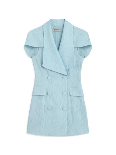 Nocturne Women's Blue Mini Dress With Bolero Detail