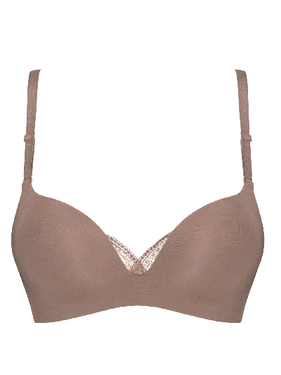 Bonbon Lingerie Women's Brown Charlotte Non-wired Push-up Bra