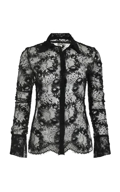 Francesca Miranda Arena Embroidered Silk Blouse