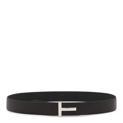Tom Ford Reversible Calf Leather Belt With Buckle