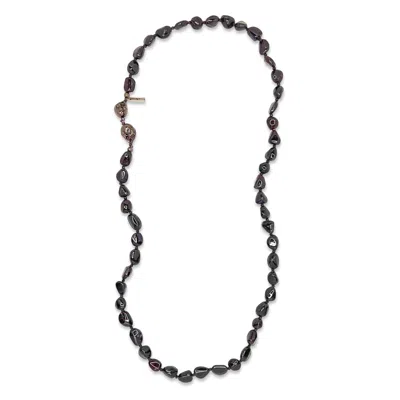 Jaredjamin Men's Red Rocks Of Sangria Skull-clasp Necklace