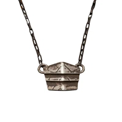 Zula Jewelry + Design Men's Silver / Grey Shield Necklace