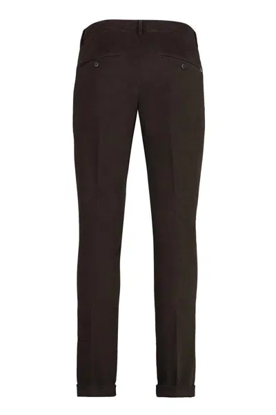 Dondup Gaubert Cotton Chino Trousers In Brown