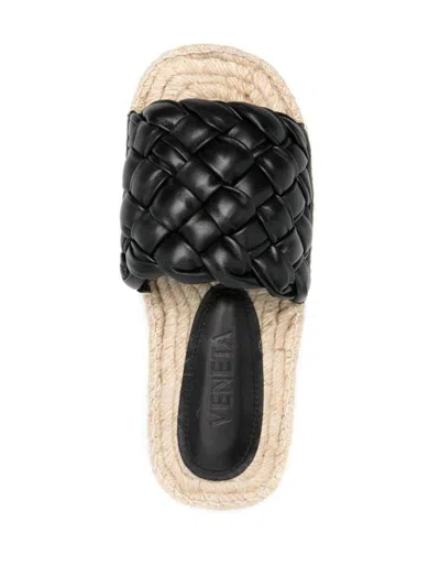 Bottega Veneta Woven Leather Slides Shoes