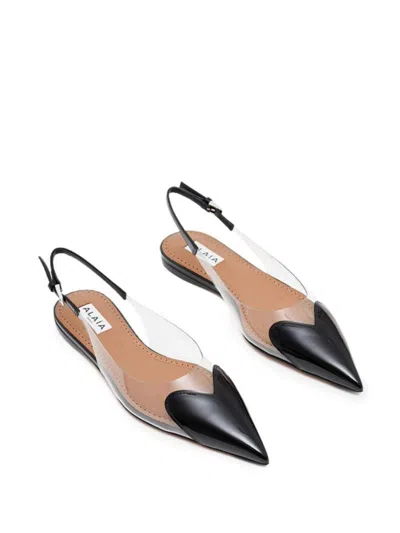 Alaïa Le Cœur Flat Slingbacks Shoes
