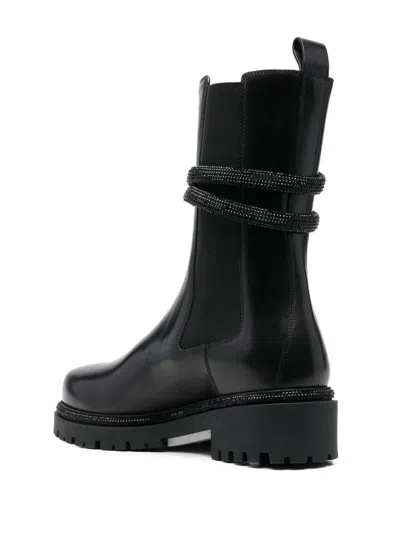 René Caovilla Cleo Ankle Boots With Crystals 25 Shoes