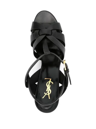 Saint Laurent Tribute Platform Sandals In Smooth Leather Shoes