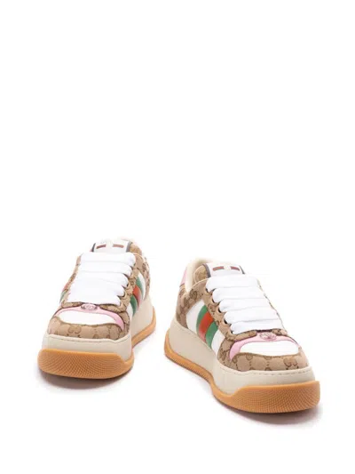 Gucci Multicolor Gg Fabric Double Screener Sneakers