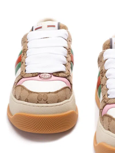 Gucci Multicolor Gg Fabric Double Screener Sneakers