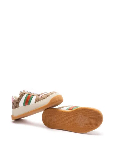 Gucci Multicolor Gg Fabric Double Screener Sneakers