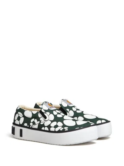 Marni X Carhartt Floral Print Slip On