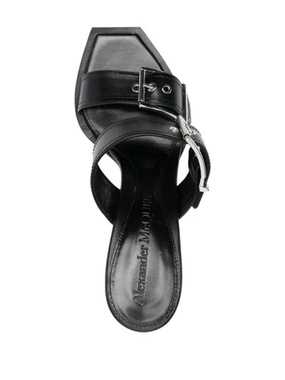 Alexander Mcqueen Punk Double Buckle Leather Sandals