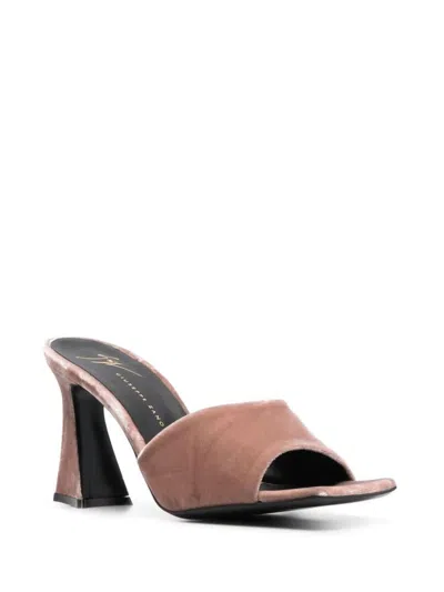 Giuseppe Zanotti Velvet Mule Sandals