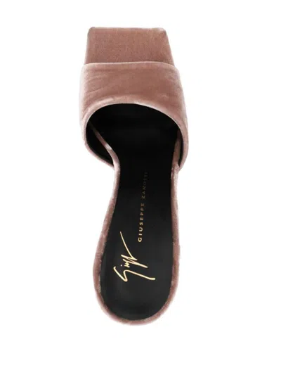 Giuseppe Zanotti Velvet Mule Sandals