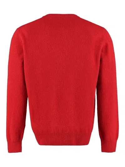 The (alphabet) Wool-blend Sweater In Red