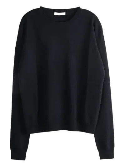 The Row Crew-neck Cashmere Sweater In Black