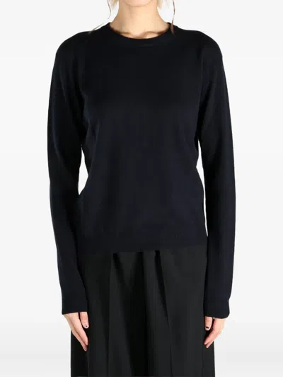 The Row Crew-neck Cashmere Sweater In Black