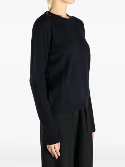 The Row Crew-neck Cashmere Sweater In Black