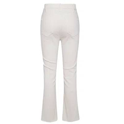 Mother White Cotton Denim Jeans In Neutral