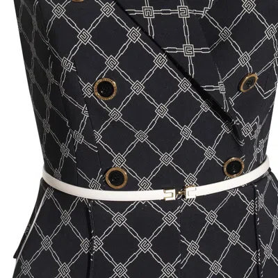 Elisabetta Franchi Black Jumpsuits In Multi