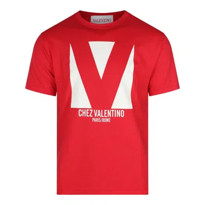 Valentino Crewneck Graphic Print T-shirt Logo