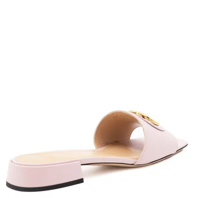 Valentino Vlogo Signature Leather Sandal In Pink