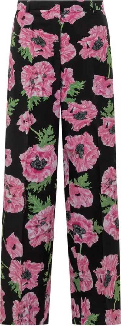 Stella Mccartney Wide-leg Trousers With Poppy Floral Pattern