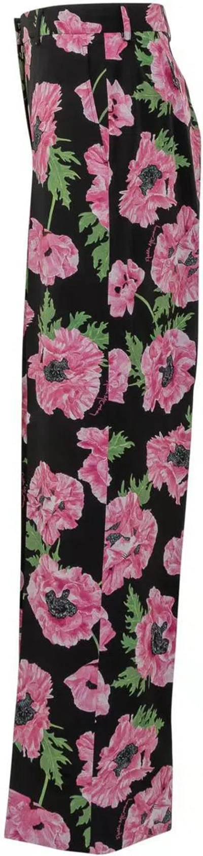 Stella Mccartney Wide-leg Trousers With Poppy Floral Pattern