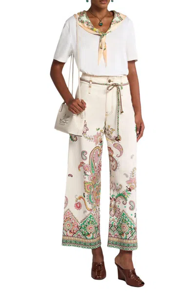 Etro Wide-leg Jeans With Intricate Floral Pattern
