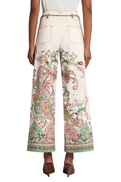 Etro Wide-leg Jeans With Intricate Floral Pattern