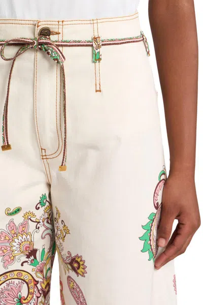 Etro Wide-leg Jeans With Intricate Floral Pattern