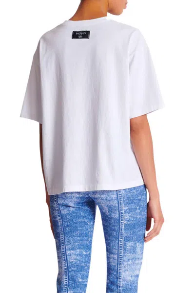 Balmain Graphic Kiss Print T-shirt With Relaxed Fit