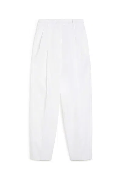 Sportmax White Wide-leg Trousers In White