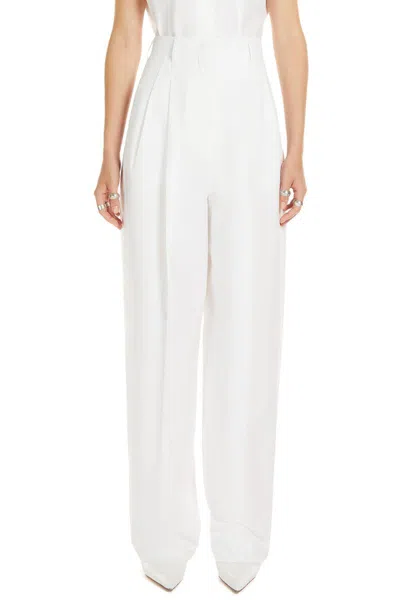 Sportmax White Wide-leg Trousers In White
