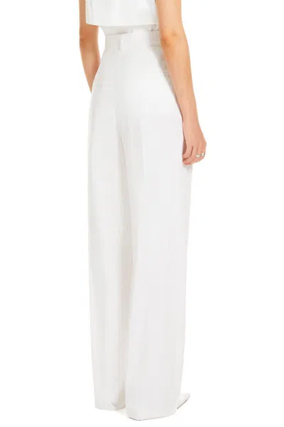Sportmax White Wide-leg Trousers In White