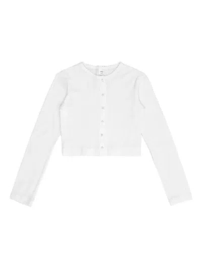 Leset Pointelle Button Cardigan